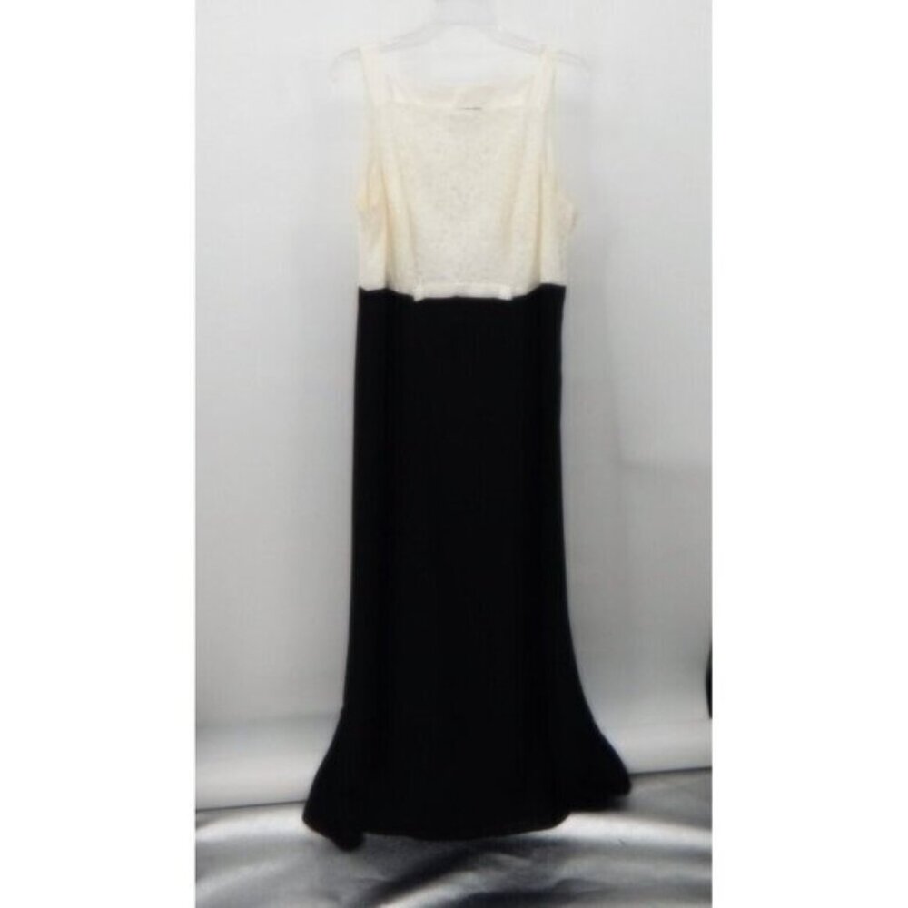 vintage 90s ONYX NITE maxi dress lace floral bow retro party cocktail formal L